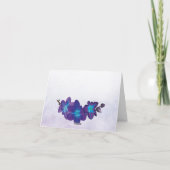 Lila Türkis Blue Orchid Wedding Vielen Dank Dankeskarte (Rückseite)