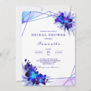 Lila Türkis Bridal Dusche Einladung