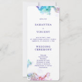 Lila Türkis Hochzeitsprogramm Vorlage (Vorderseite)