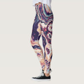 Lila Türkis Marmor Geode Fusion Leggings (Links)