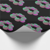 Lila-Türkis sprudelt Packpapier (Ecke)