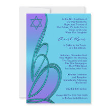 Lila Türkis Stern von David Bat Mitzvah
