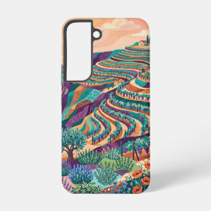 Lila Türkis Weingut Samsung Galaxy Case Hülle