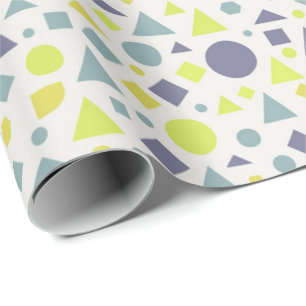 Lila Türkis Zitrus Geometrisches Willkommensdesign Geschenkpapier