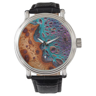 Lila türkische Kunstschau Armbanduhr