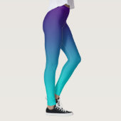 Lila türkise Ombre Fade Leggings (Rechts)