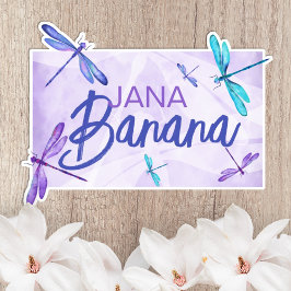 Lila, türkisfarben, blaue Libellen-Aufkleber Aufkleber