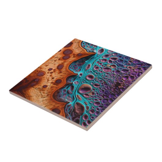 Lila Türkisfarben Keramik Tile Fliese (Seite)