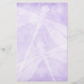 Lila, türkisfarbene Libellen-Stationery (Rückseite)