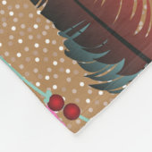 Lila türkisfarbene Ureinwohner Fleecedecke (Ecke)