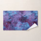 lila-türkisfarbener Marmor abstrakt Badhandtuch Set (Handtuch)