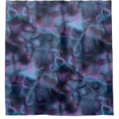 lila-türkisfarbener Marmor abstrakt Duschvorhang (Vorderseite)