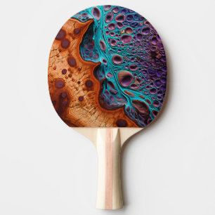 Lila türkisfarbenes Art Pong Paddle Tischtennis Schläger