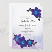 Lila türkisfarbenes Brautparty Einladung (Vorne/Hinten)