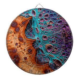Lila türkisfarbenes Kunstdartboard Dartscheibe