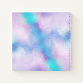Lila türkisfarbenes Personalisiertes Kunstbuch Notizblock (Rückseite)