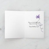 lila Turnschuhe mit einem feinen Bouquet Karte (Innenseite)