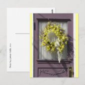 Lila Türpostkarte Postkarte (Vorne/Hinten)