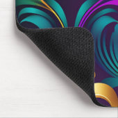 LILA TURQUOISE GOLD FLEUR DI LIS MARDI GRAS MOUSEPAD (Ecke)