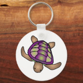 Lila Turtle Schlüsselanhänger (Vorderseite)