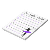 Lila Tutu Ballerina Ballett Tanzlehrer Geschenk Notizblock (Rotiert)