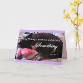 Lila Tuxedo Cat Hugging Teddy Get Well Card Karte (Gelbe Blume)