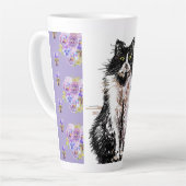 Lila Tuxedo Katzen Tasse (Linke Ecke)