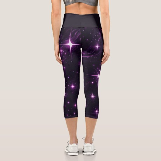 Lila Twilight Capri Leggings (Rückseite)