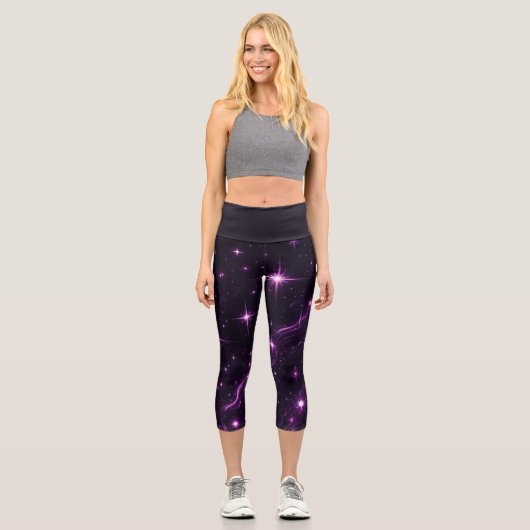 Lila Twilight Capri Leggings (Vorderseite)
