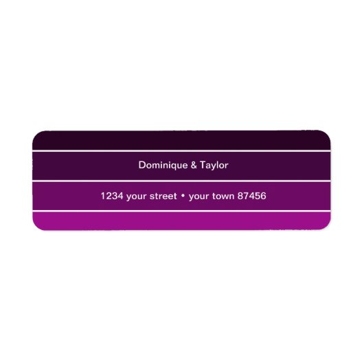 Lila Twilight Harmony Rücksendeadresse (Vorne)