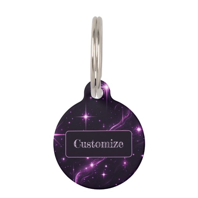 Lila Twilight Haustiermarke (Vorderseite)