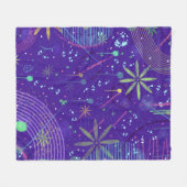 Lila Twilight-Party Fleecedecke (Vorderseite (Horizontal))