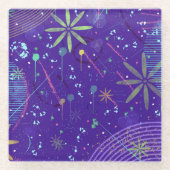 Lila Twilight-Party Glasuntersetzer (Vorderseite)