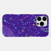 Lila Twilight-Party iPhone Hülle (Rückseite (Horizontal))