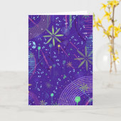 Lila Twilight-Party Karte (Gelbe Blume)