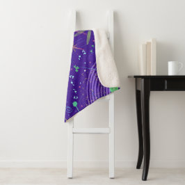 Lila Twilight-Party Sherpadecke