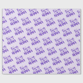 Lila Twin Mama mit Herz Geschenkpapier (Flach)