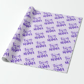Lila Twin Mama mit Herz Geschenkpapier (Ungerollt)
