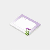 Lila Twin Tulips Frühjahrsflorfotografie Post-it Klebezettel (angewinkelt)