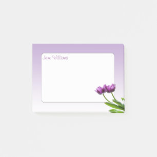 Lila Twin Tulips Spring Floral Fotografie Post-it Klebezettel