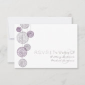 Lila Twine Globes Wedding R.S.V.P. RSVP Karte