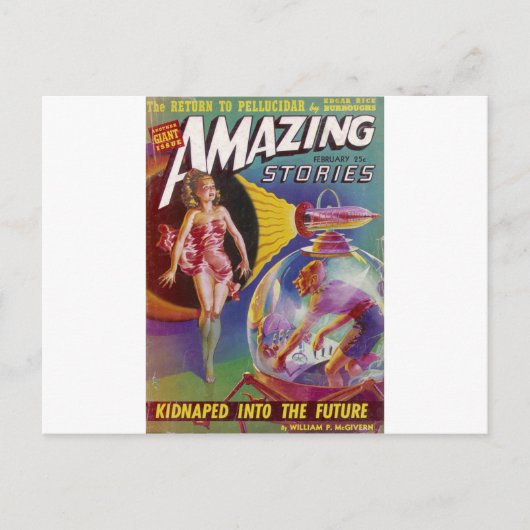 Lila Typ in einer Globe Postkarte (Vorderseite)