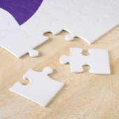 Lila Typografie des modernen Hebräischen Aleph Tav Puzzle (Seite)