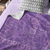 Lila Typografie für sie Fleecedecke