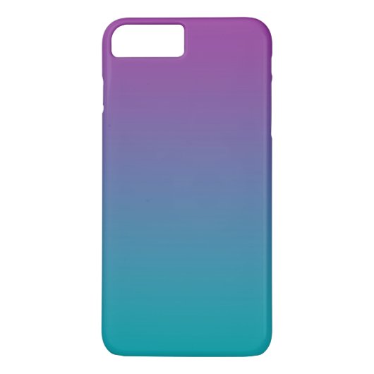Lila u. aquamarines Ombre Case-Mate iPhone Hülle (Rückseite)