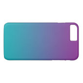 Lila u. aquamarines Ombre Case-Mate iPhone Hülle (Rückseite (Horizontal))