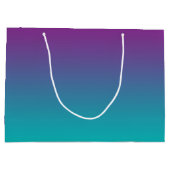 Lila u. aquamarines Ombre Große Geschenktüte (Rückseite)