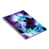 Lila u. blaue Dendrobium-Orchidee kundengebundene Notizblock (Rechte Seite)