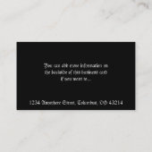 Lila u. blaue Drache-Fantasie-asiatische Visitenkarte (Rückseite)