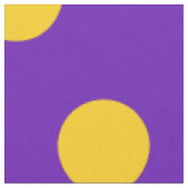 Lila u. gelbe Polka-Punkte Stoff (Nahaufnahme)